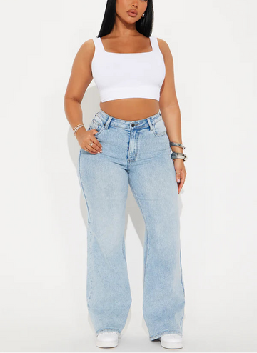 Wide Leg Jean in Light Wash