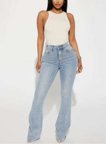 Flare Jean in Light Wash